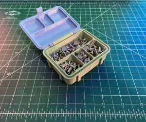 4 Compartment Rugged Storage Box 3D Models
