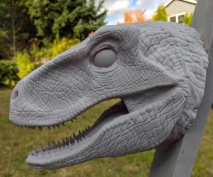 Velociraptor Head For Wall Large 3D Models