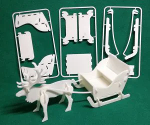 Sleigh Christmas Card Kit 3D Print 3D Models