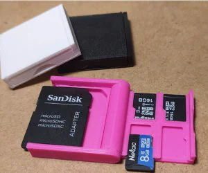Mini Microsd Card Case V2 3D Models