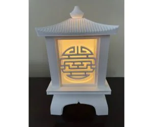 Japanese Garden Lantern With Swappable Panels 3D Models