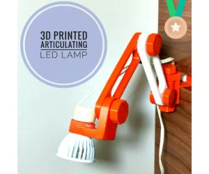 3D Printed Articulating Led Lamp 3D Models