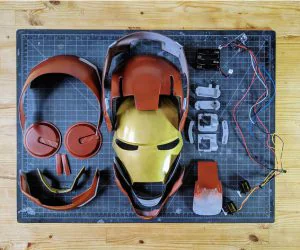 Iron Man Helmet Articulated Wearable 3D Models