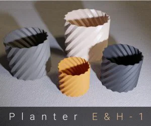 Planter Pot Vase Four Sizes 3D Models