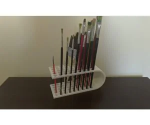 Curved Pencil Pen Brush Holder 3D Models