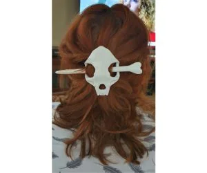 Skull Hair Pin 3D Models