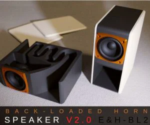 Back Horn Speaker V2.0 Bl2 Bluetooth Active Passive 3D Models