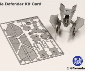 Tie Fighter Defender Kit Card 3D Models