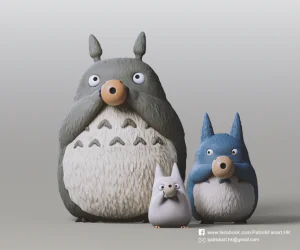 Totoro Familymy Neighbor Totoro 3D Models