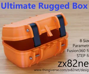Zx82Net Ultimate Parametric Rugged Box Snap Closure 3D Models