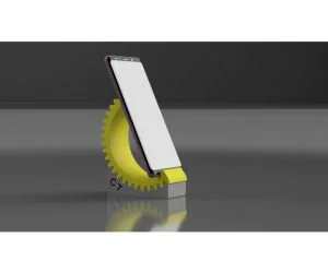 Geared Smartphone Holder 3D Models