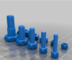 Metric Thread And Screw Library 3D Models