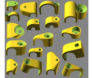 Customizable Nail Clamp 3D Models