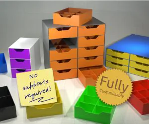 Fully Customizable Drawer System 3D Models