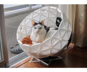 Geodesic Dome Cat House Bed Parts Remix 3D Models