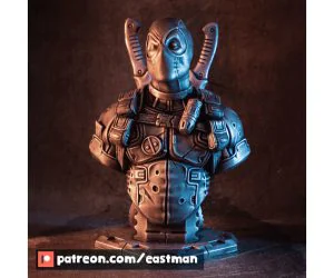 Deadpool Bust Remastered Supportless Edition Fan Art 3D Models