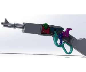 Lever Action Rubber Band Gun 3D Models