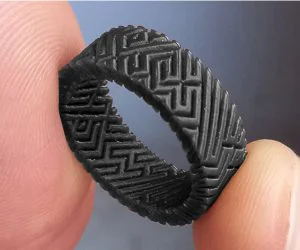 “Hatch Flow” Ring 3D Models