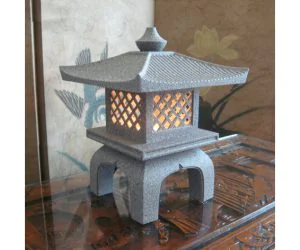 Japanese Garden Lantern Lamp 3D Models