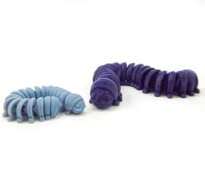 Milli Print In Place Support Freearticulated Millipede 3D Models