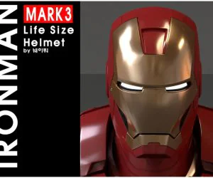 New Iron Man Mark 3Life Size Helmet 3D Models