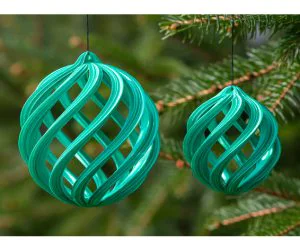 Spiral Christmas Balls 3D Models