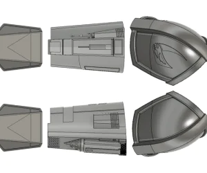 The Mandalorian Beskar Armor Full Arm Pauldron Vambrace Gauntlet 3D Models