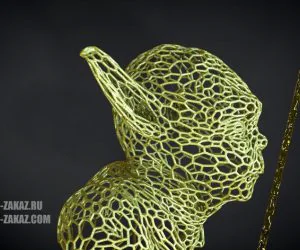 Yoda Star Wars In Style Voronoi 3D Models