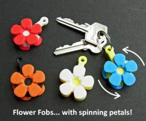 Flower Fobs… Flower Key Fobs That Spin 3D Models