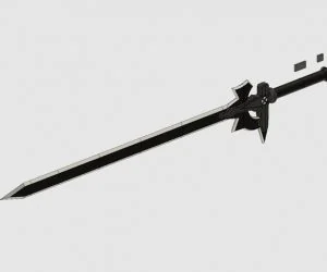 Elucidator Sword Art Online Actual Size 3D Models