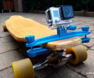 Longboard Clamp For Gopro Camera 3D Models