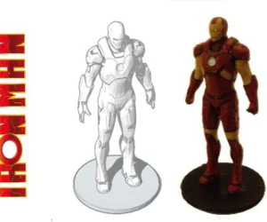 Iron Man Statue With Support 3D Models