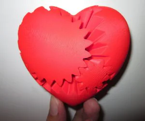 Screwless Heart Gears 3D Models