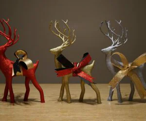 Holiday Christmas Deer 3D Models