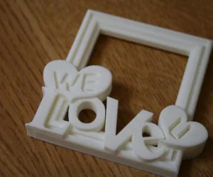 We Love U Picture Frame 3D Models