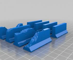 Jersey Barriers For 28Mm Gaming 3D Models
