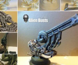 Alien Jockey Commemorative Bust Model 3D Models