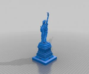 Statue Of Liberty With Base Building 3D Models
