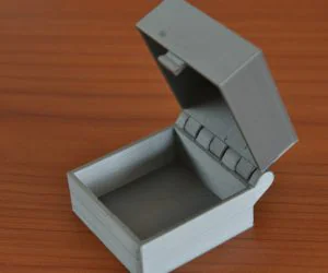 Hinged Box With Latch Somewhat Parametric And Printable In One Piece 3D Models