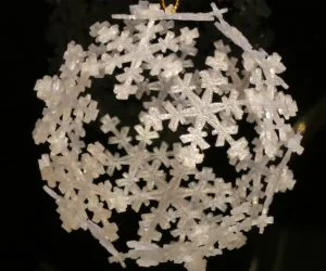 Snowflake Icosahedron Ornament 3D Models
