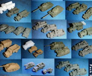 1200 Tanks And Vehicles Pack 2 3D Models