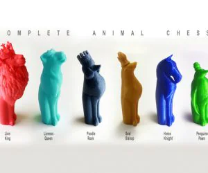 Complete Animal Chess 3D Models