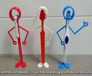 Tooth Brush Standz … Fun Free Standing Tooth Brush Holders 3D Models
