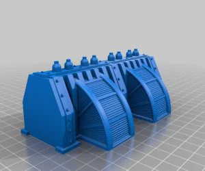 Warhammer 40K Terrain Kombination Of Energy Bridge And Turbine 3D Models