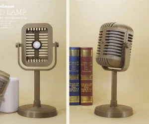 Retro Microphone Lamp 3D Models