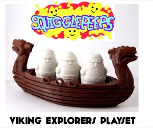 Squigglepeeps Viking Explorers Playset 3D Models