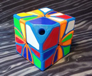 Asymmetrical Dino 2X2 Rubiks Cube 3D Models