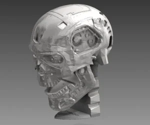 T800 Terminator Exoskull Moveable 3D Models