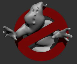 Ghostbusters Logo V2 2 Colors 3D Models