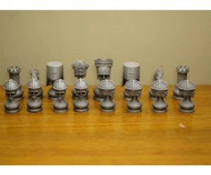 Skull Chess Set V1 3D Models